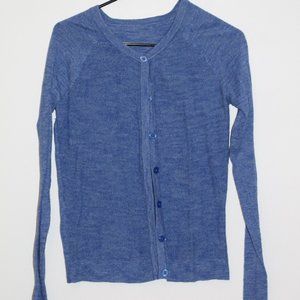 Blue long-sleeve cardigan